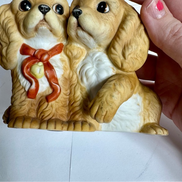 Vintage Homco puppies. Masterpiece Porcelain by Homco 1988 with adorable faces - Picture 7 of 11